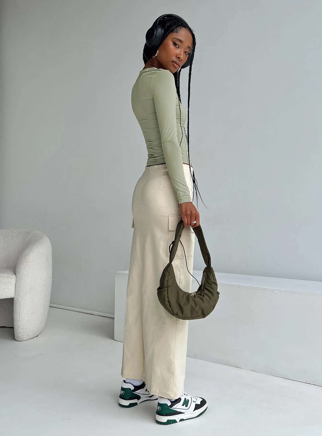 My Girl Maxi Skirt Beige Soft Lines Gentle Wear
