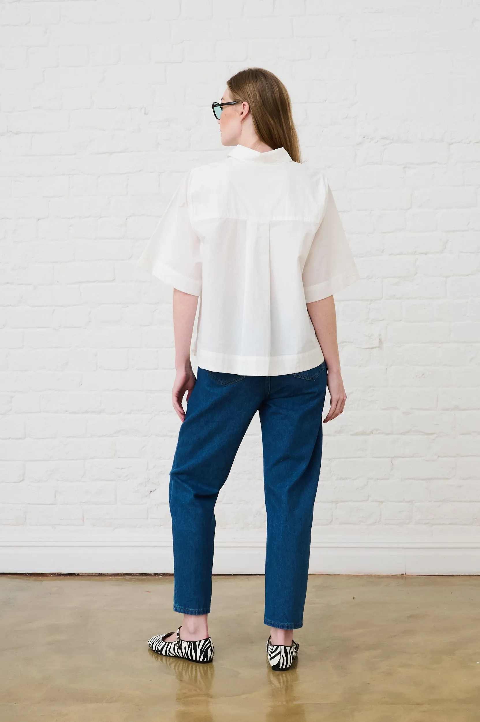 Cotton Boxy Shirt in White Best Seller