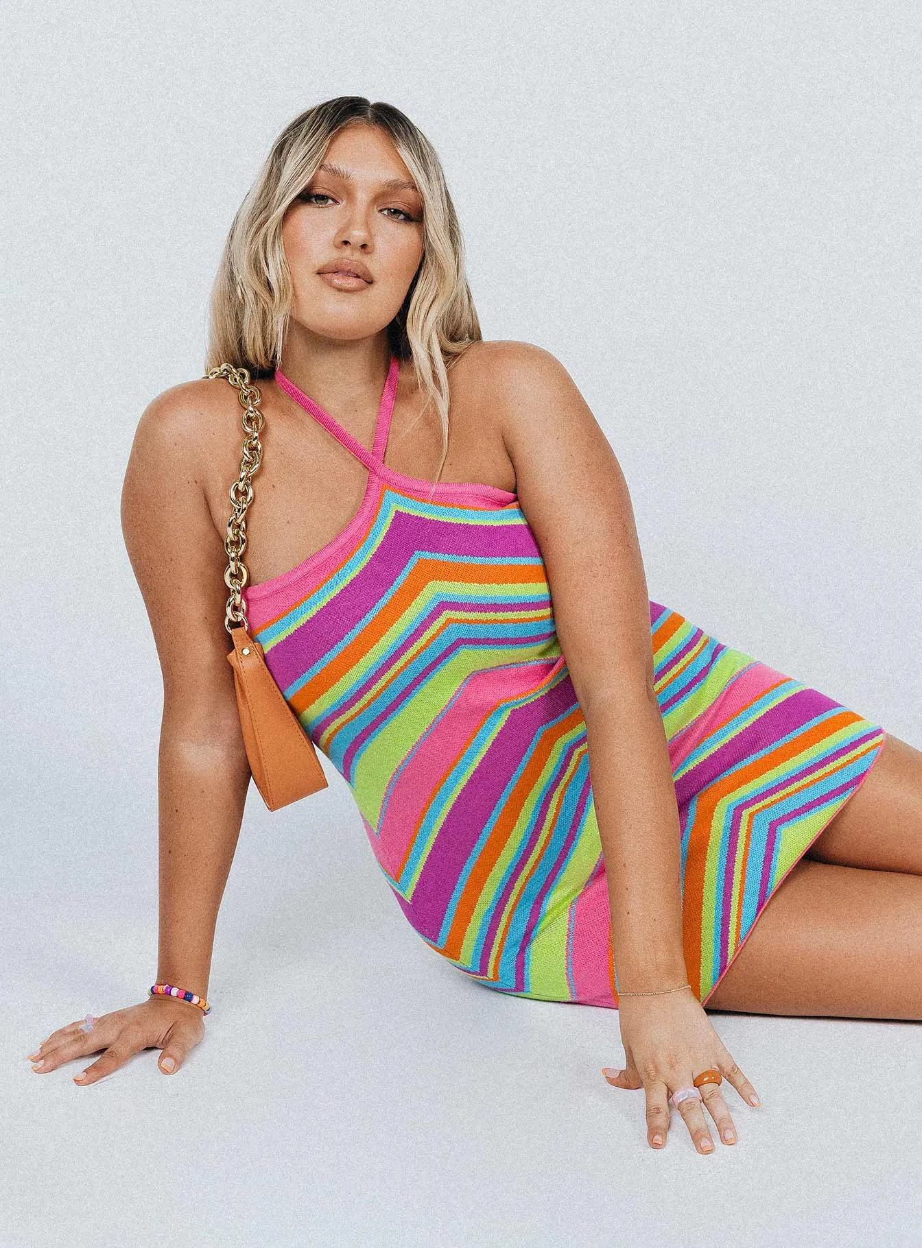 Daphne Mini Dress Stripe Modern and Feminine