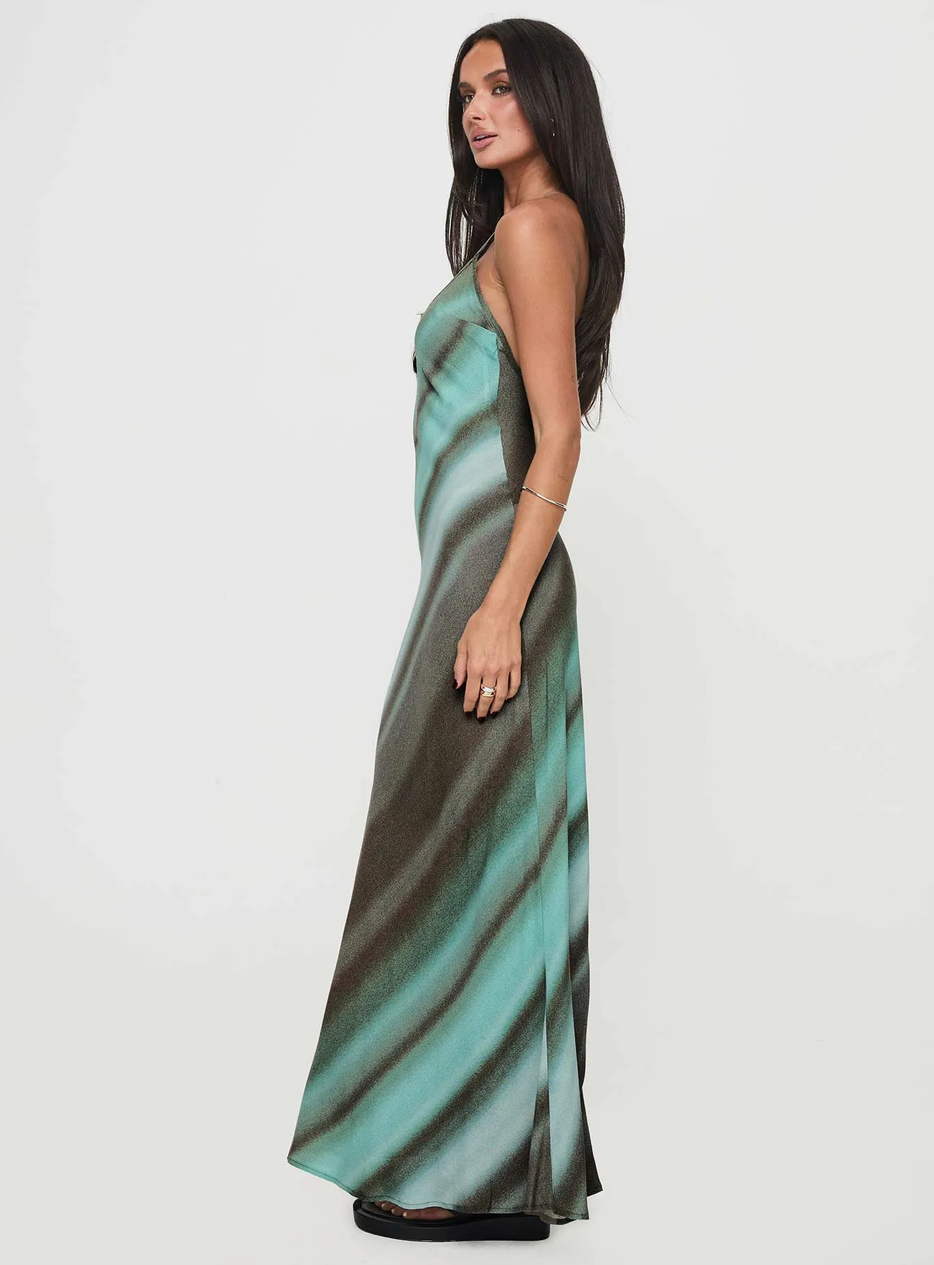 Otillie Maxi Dress Blue Multi Effortless Fit
