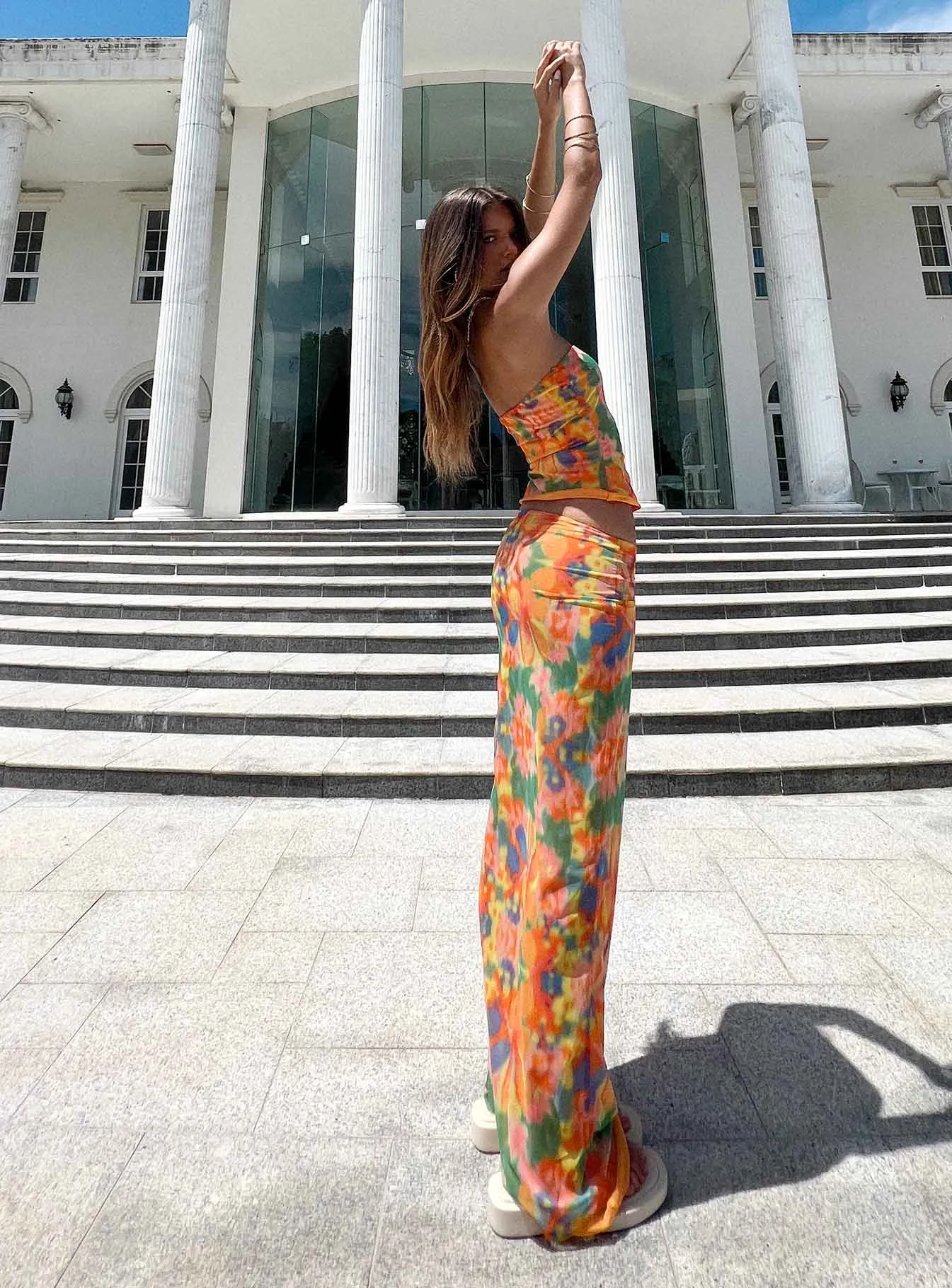 Hillcrest Floral Maxi Skirt Multi Daily Favorite