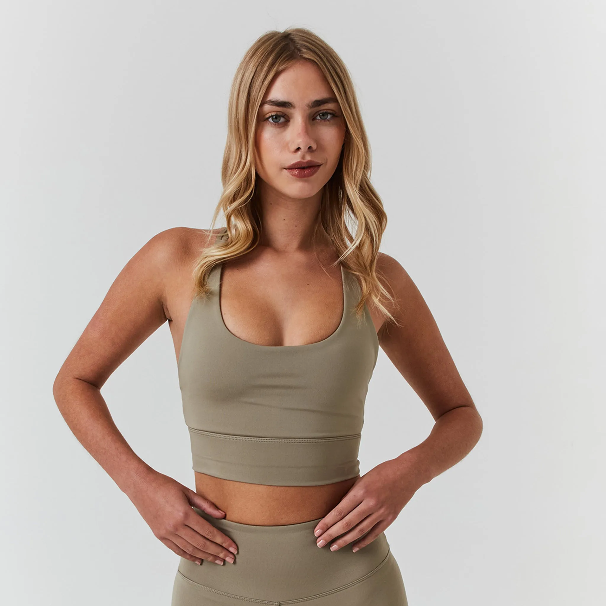 Shape Retention Second Skin Sports Bra | Olive