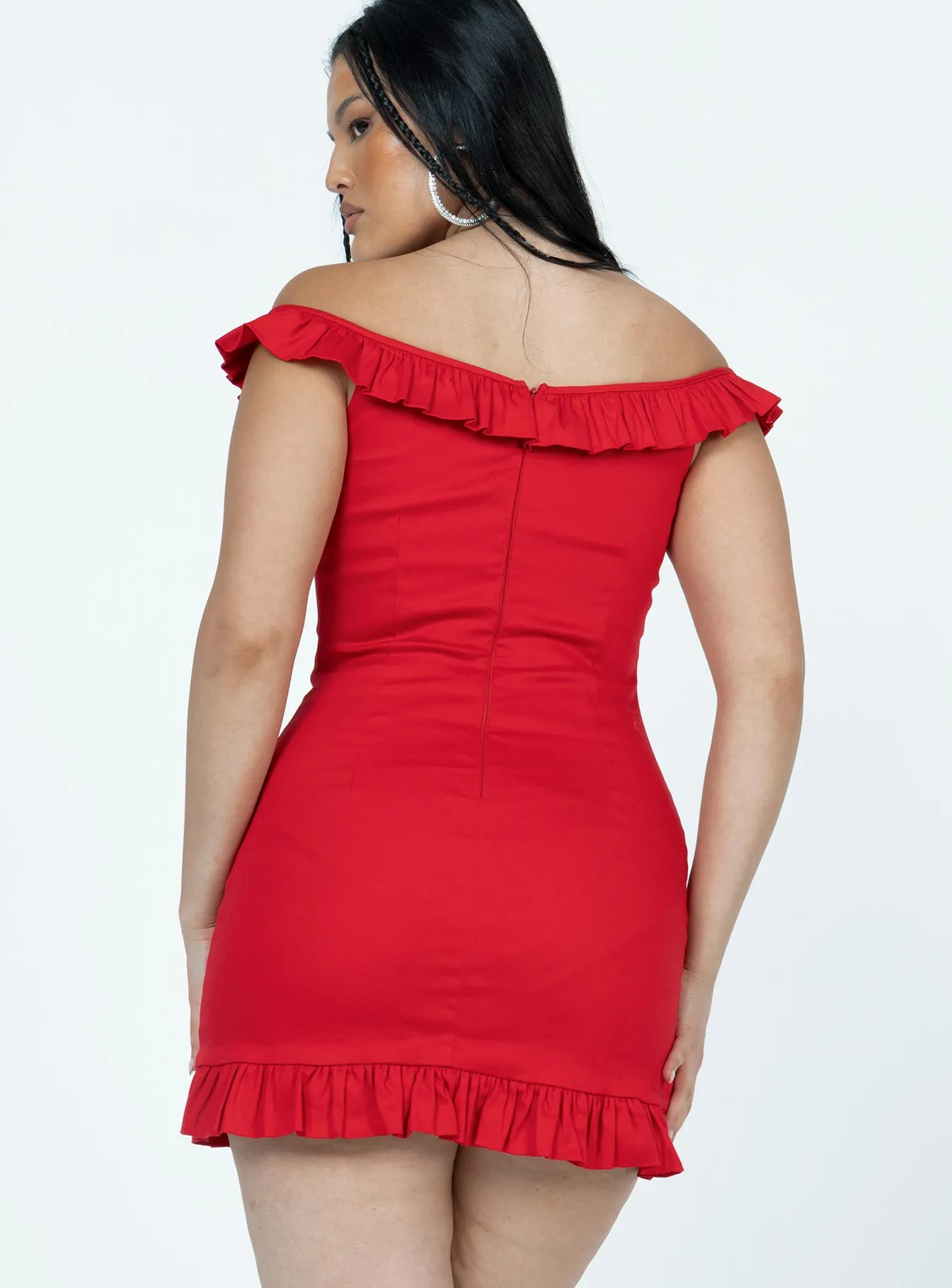 Leela Mini Dress Red Bloom Zone