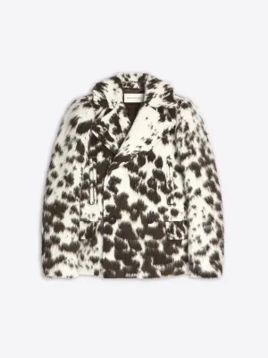 Cowhide caban jacket Bonded Hemline
