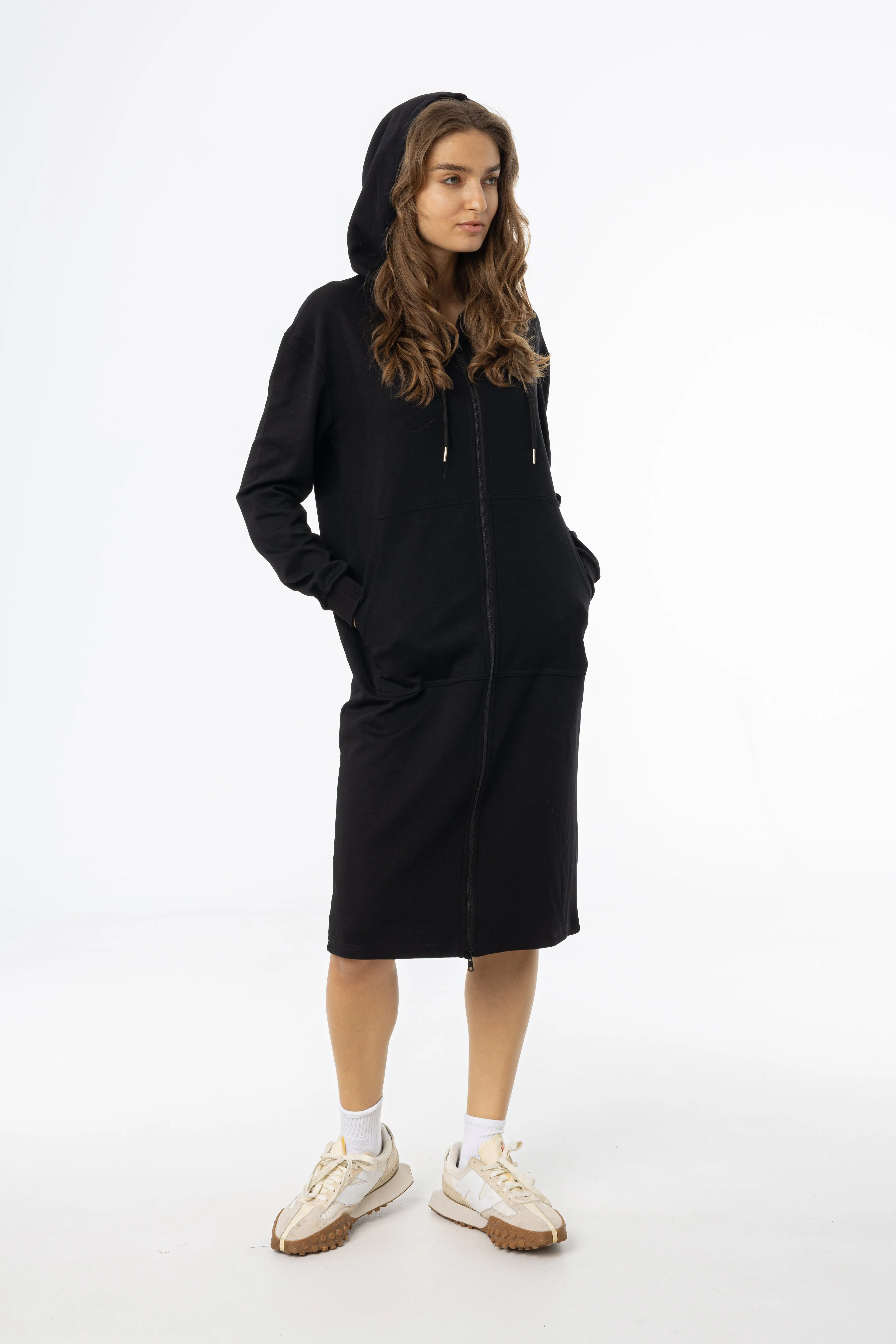 Smart Style Black Basic Zipper Dress