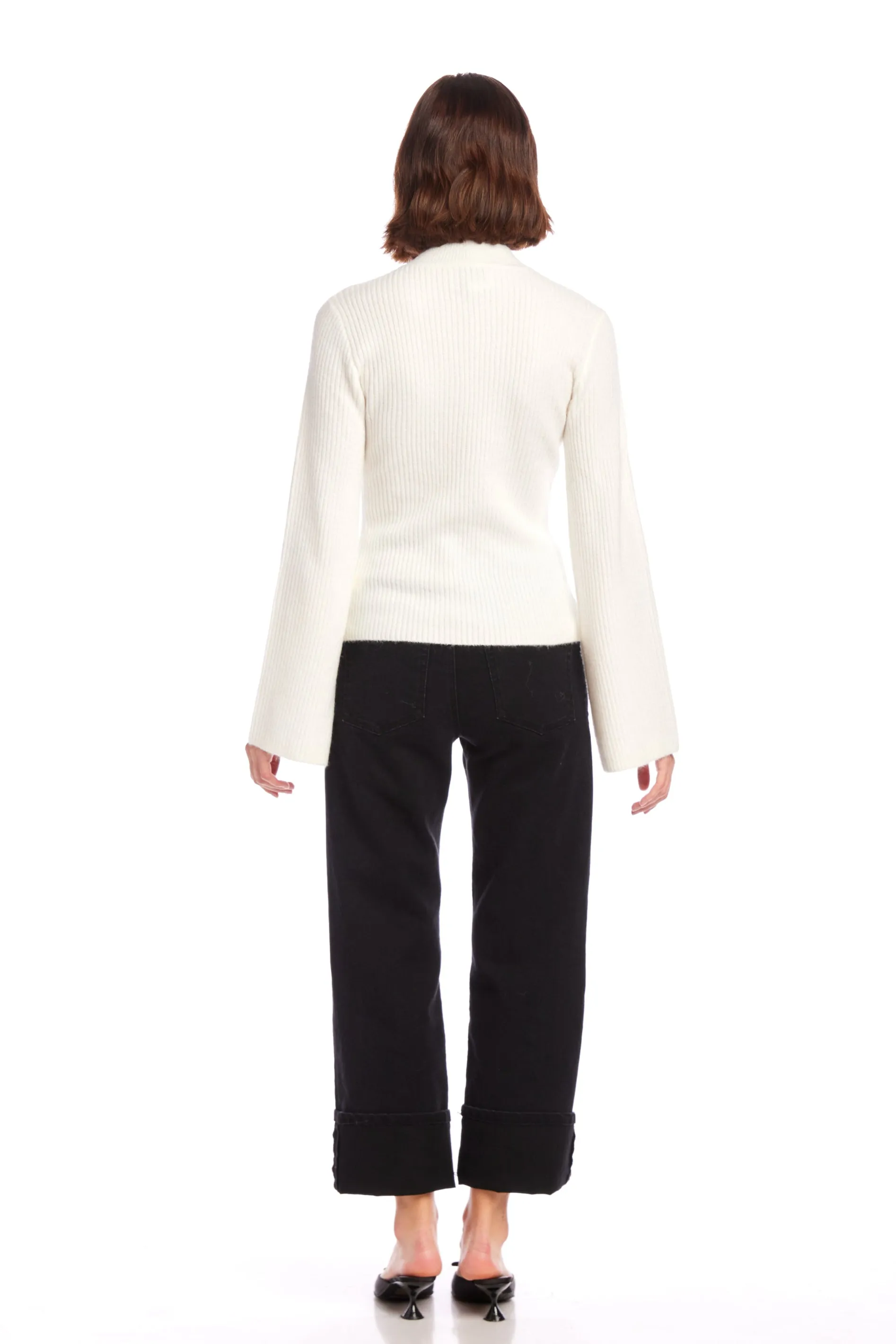 MoistureWicking Technology Durable Elasticity Brielle Flare Sleeve Sweater