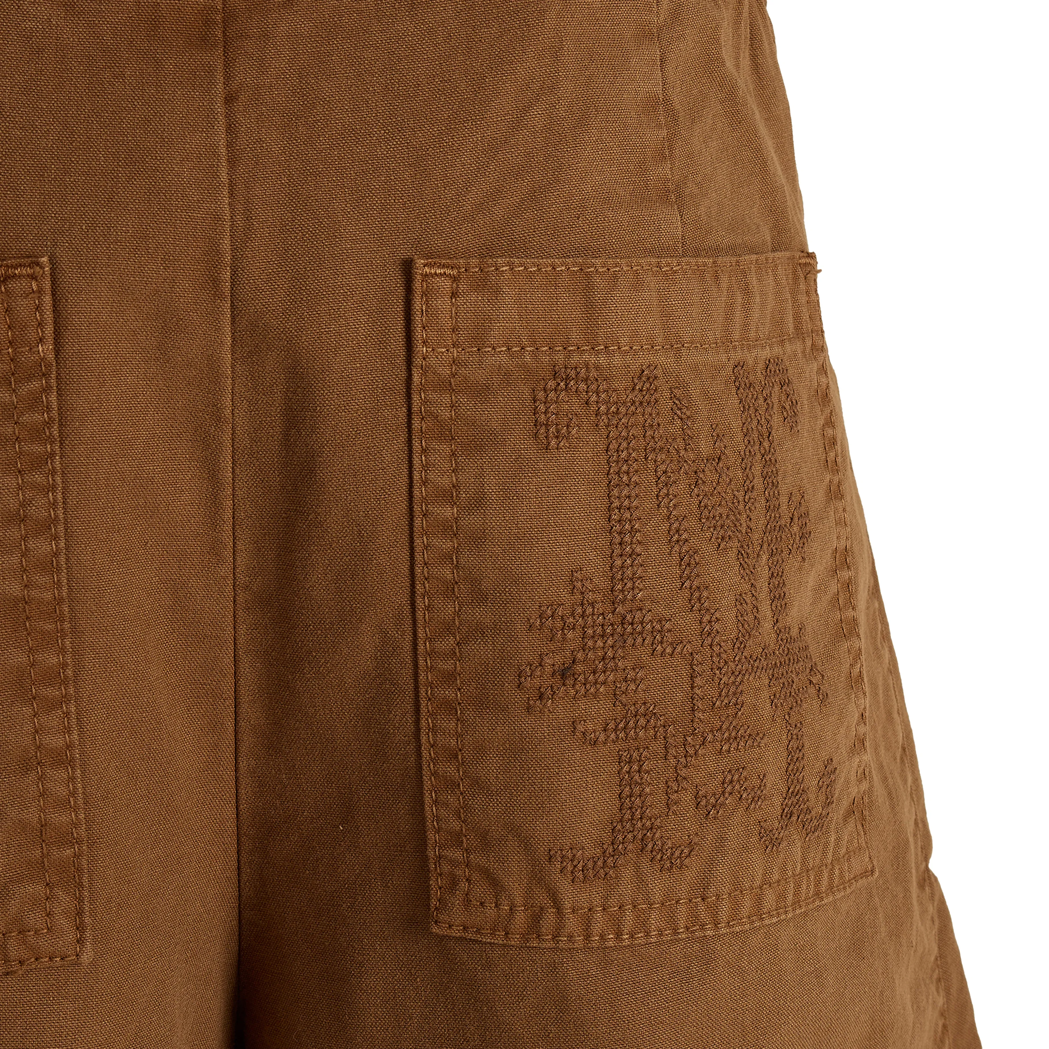 Flat Lock Stitching Damson Madder Felix Twill Trouser Caramel