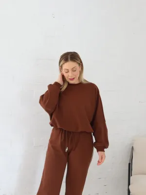 Trendy Fashion Sullivan Sweatshirt - Chocolate