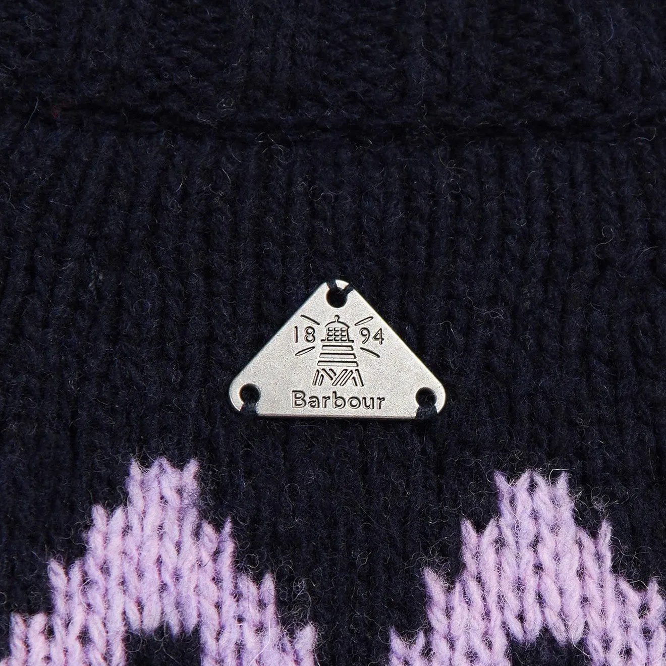 MoistureWicking Texture Bonded Hem Technology Barbour Womens Midhurst Knit Navy