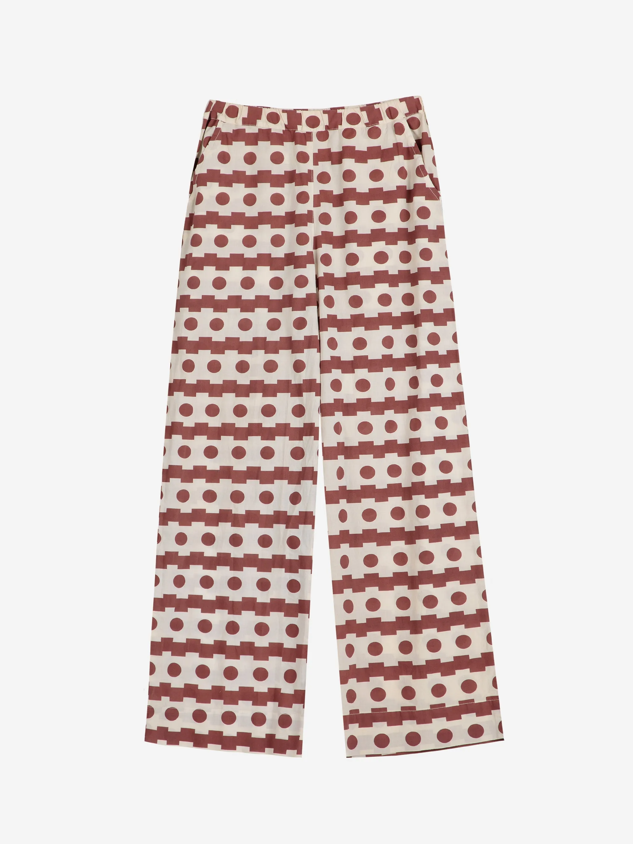 Bobo Choses Geometric Print Wide-Leg Trousers Brown Urban Flex