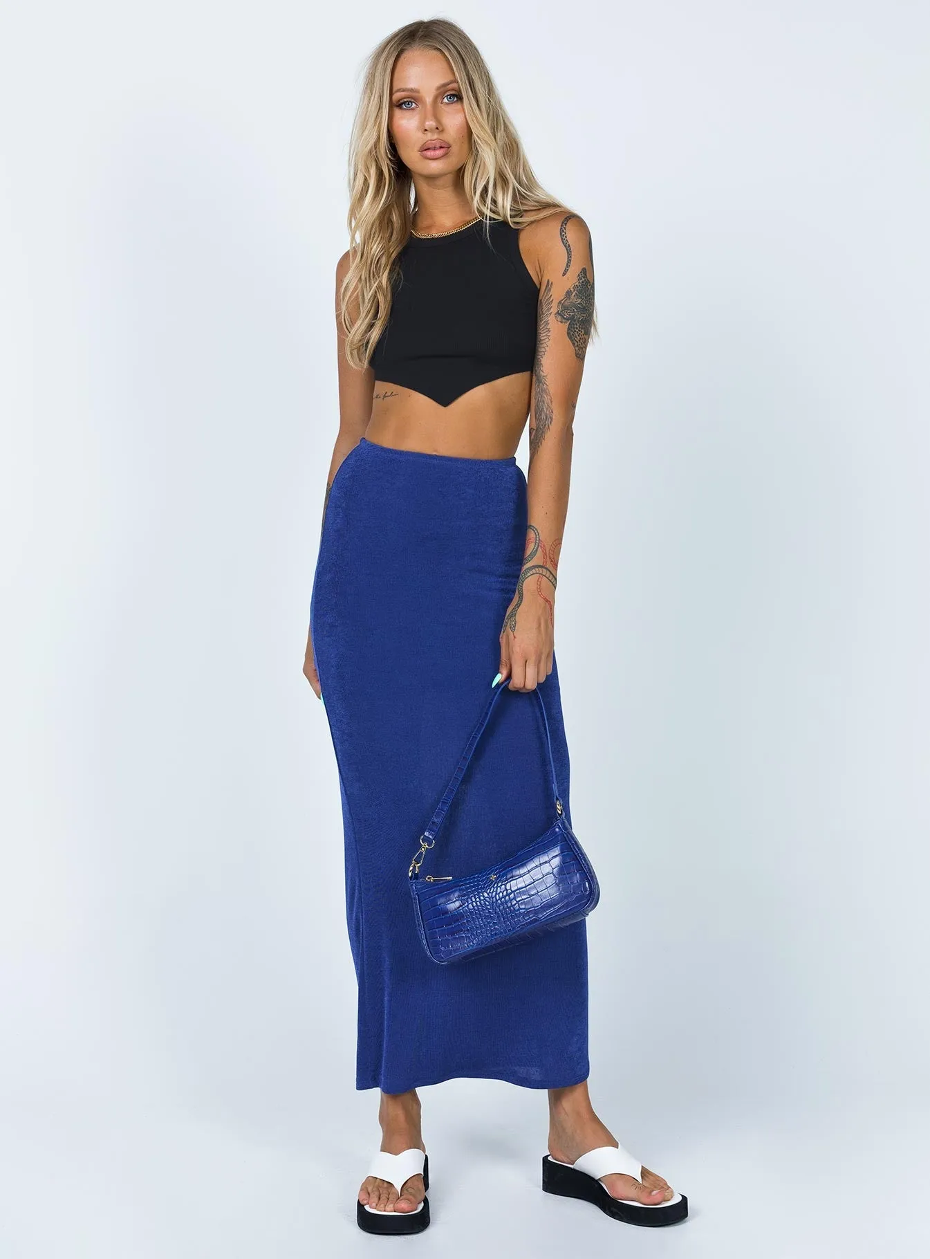 Harriette Maxi Skirt Blue All Day