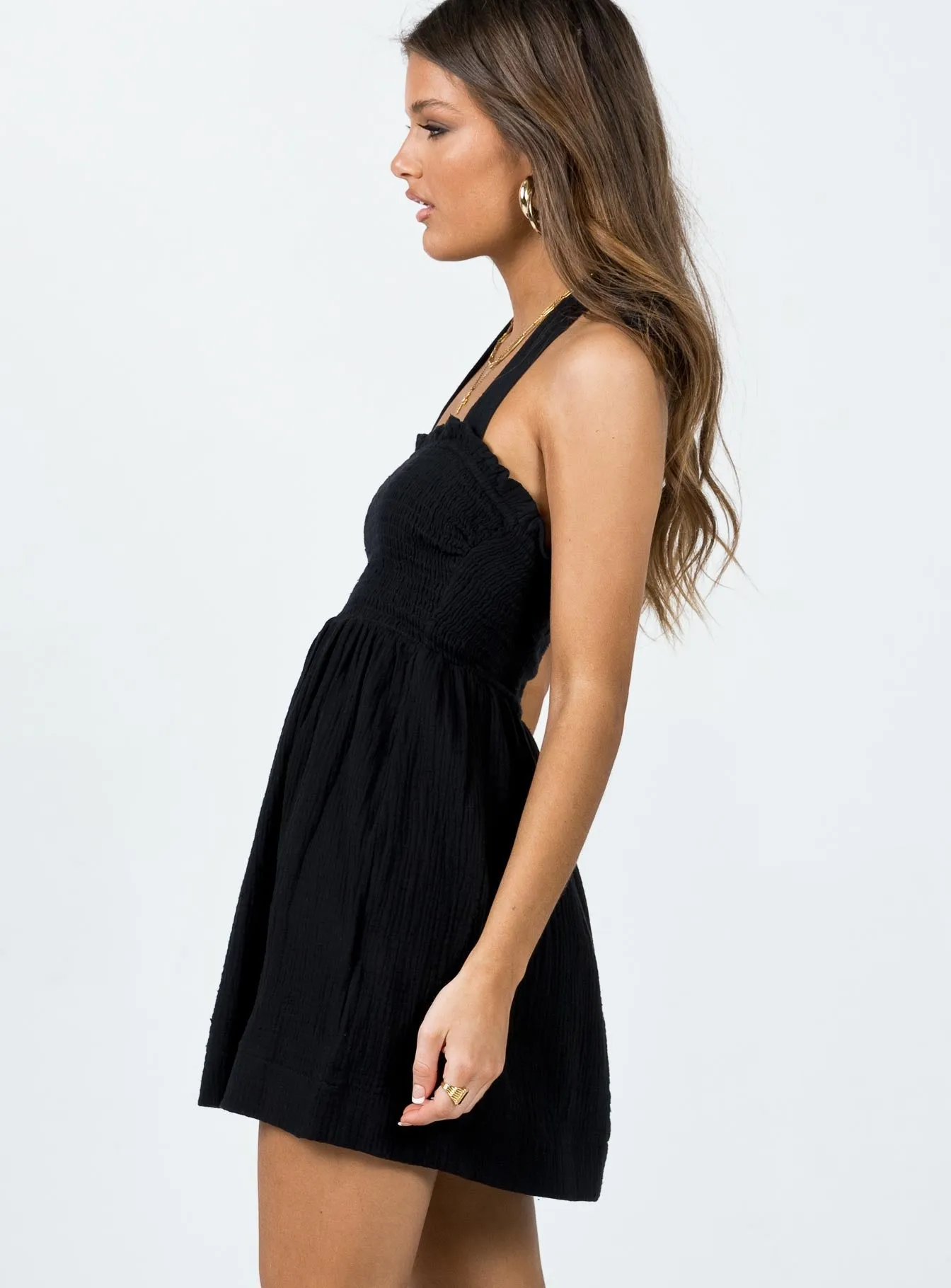 Elegant Touch Rhea Mini Dress Black