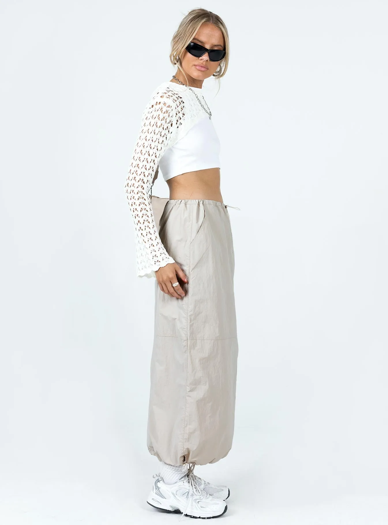 investment piece Crosswalk Maxi Skirt Beige