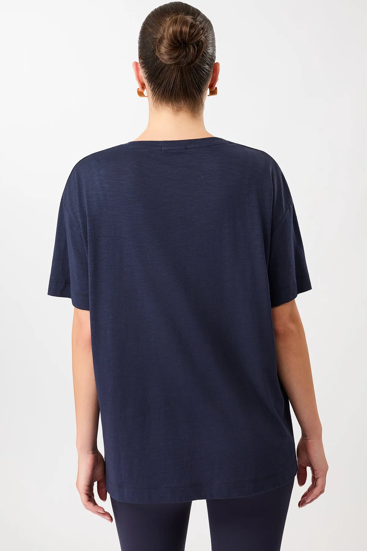 Smooth Jersey Texture Slim fit clothing Boyfriend Tee - Night Sky