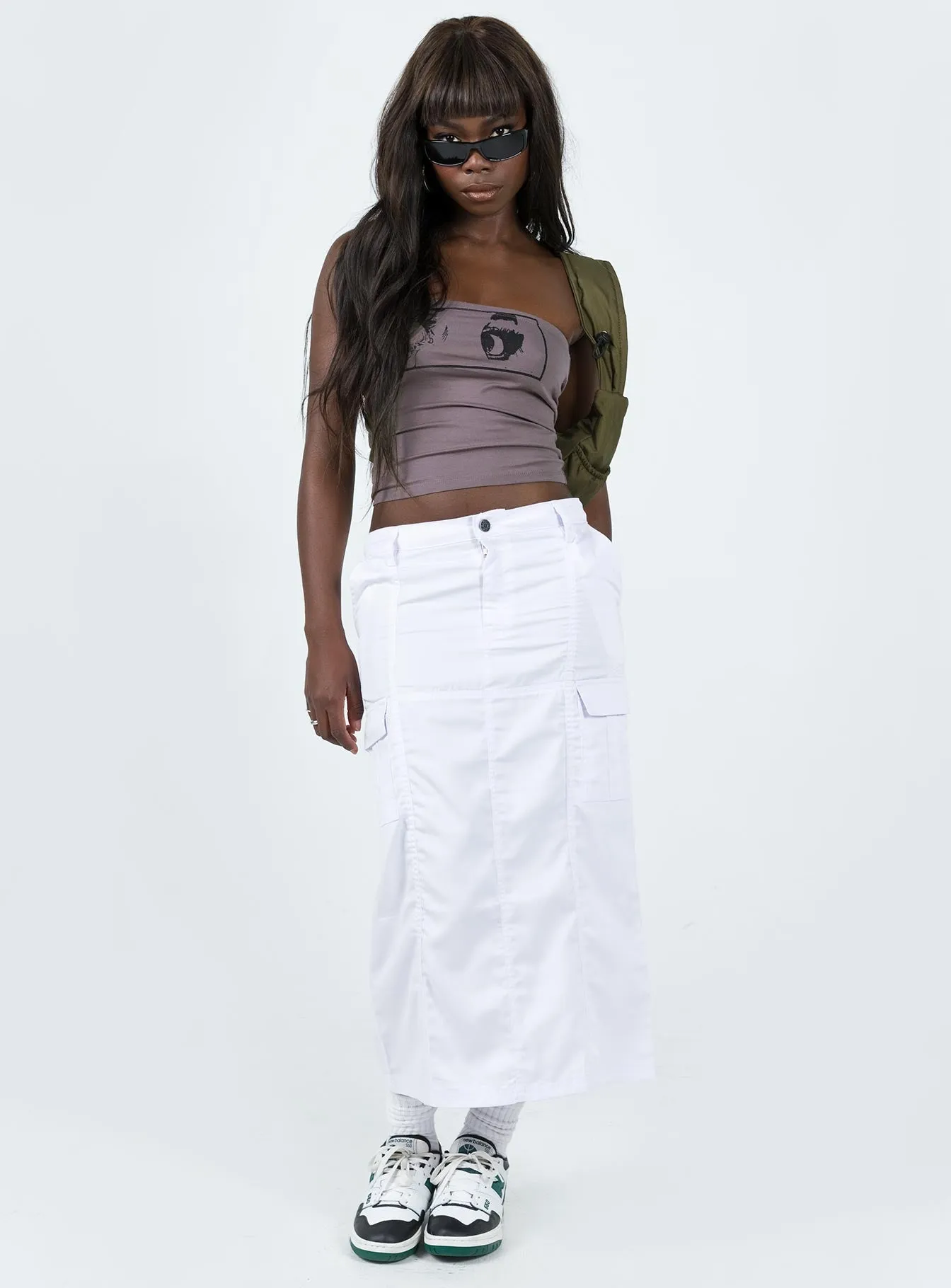 Motel Widya Skirt White Weekend Vibes