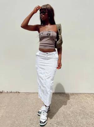 mix and match Removable Belt Motel Widya Skirt White