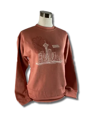 Space Needle Seattle Skyline Sweatshirt All-day Comfort