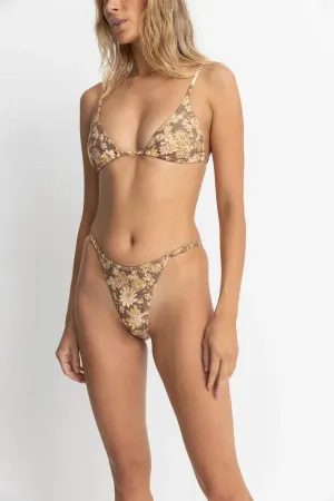 Rhythm Womens Bikini Bottoms Arcadia Paisley Adjustable Side Hi Cut String Tumble Resistant Trim