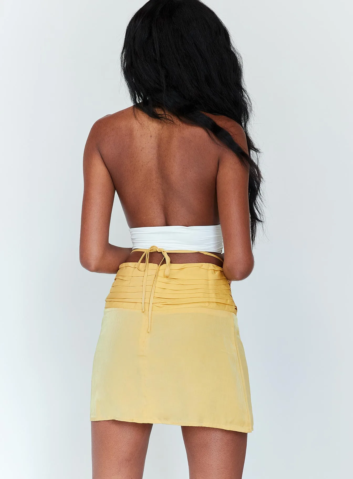 Light Motion Simone 2000's Mini Skirt Yellow