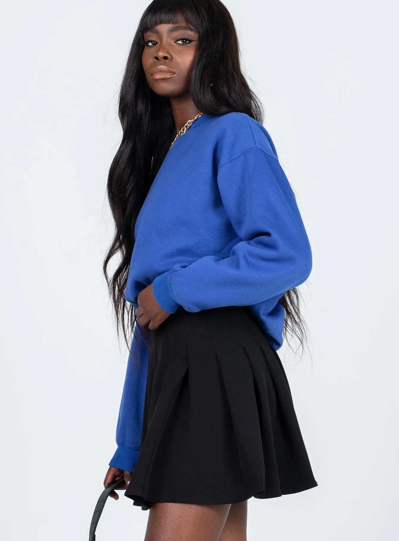 Lucid Mini Skirt Black Minimal Design smooth zipper