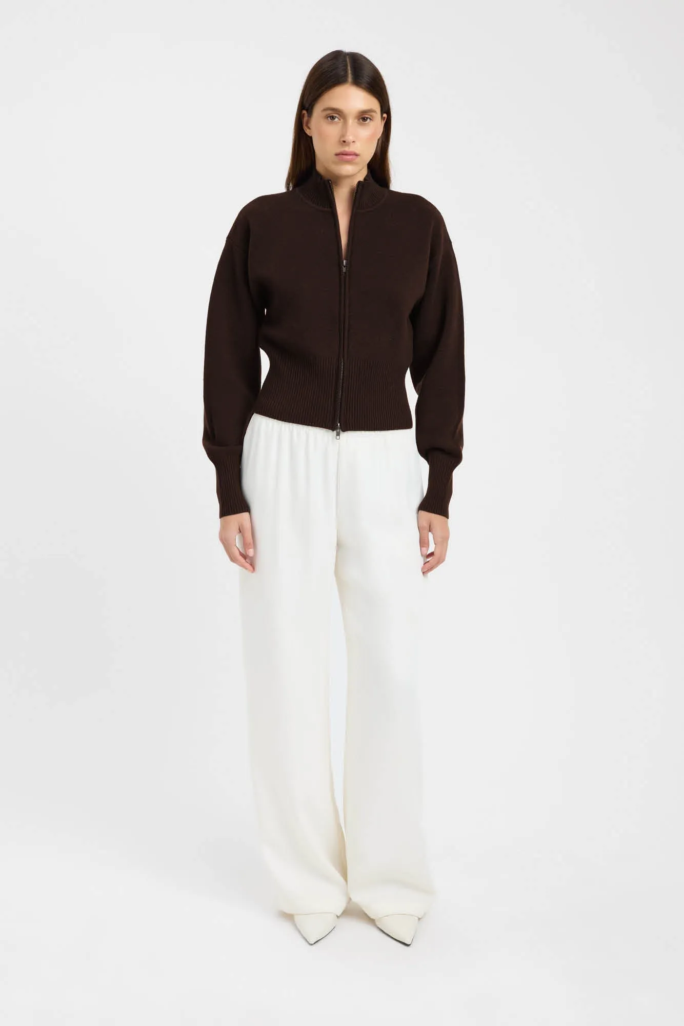 FourWay Stretch Fabric Dalton Zip Cardigan