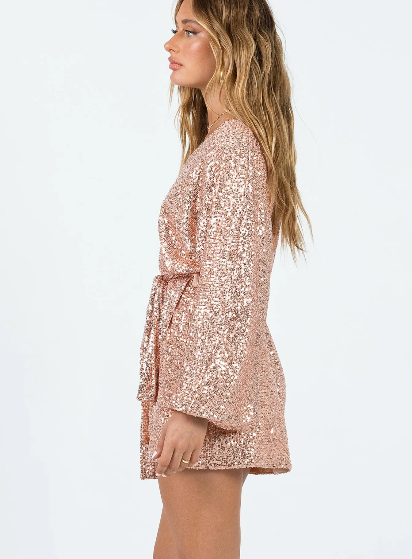 Dancing Queen Mini Dress Champagne Soft Touch