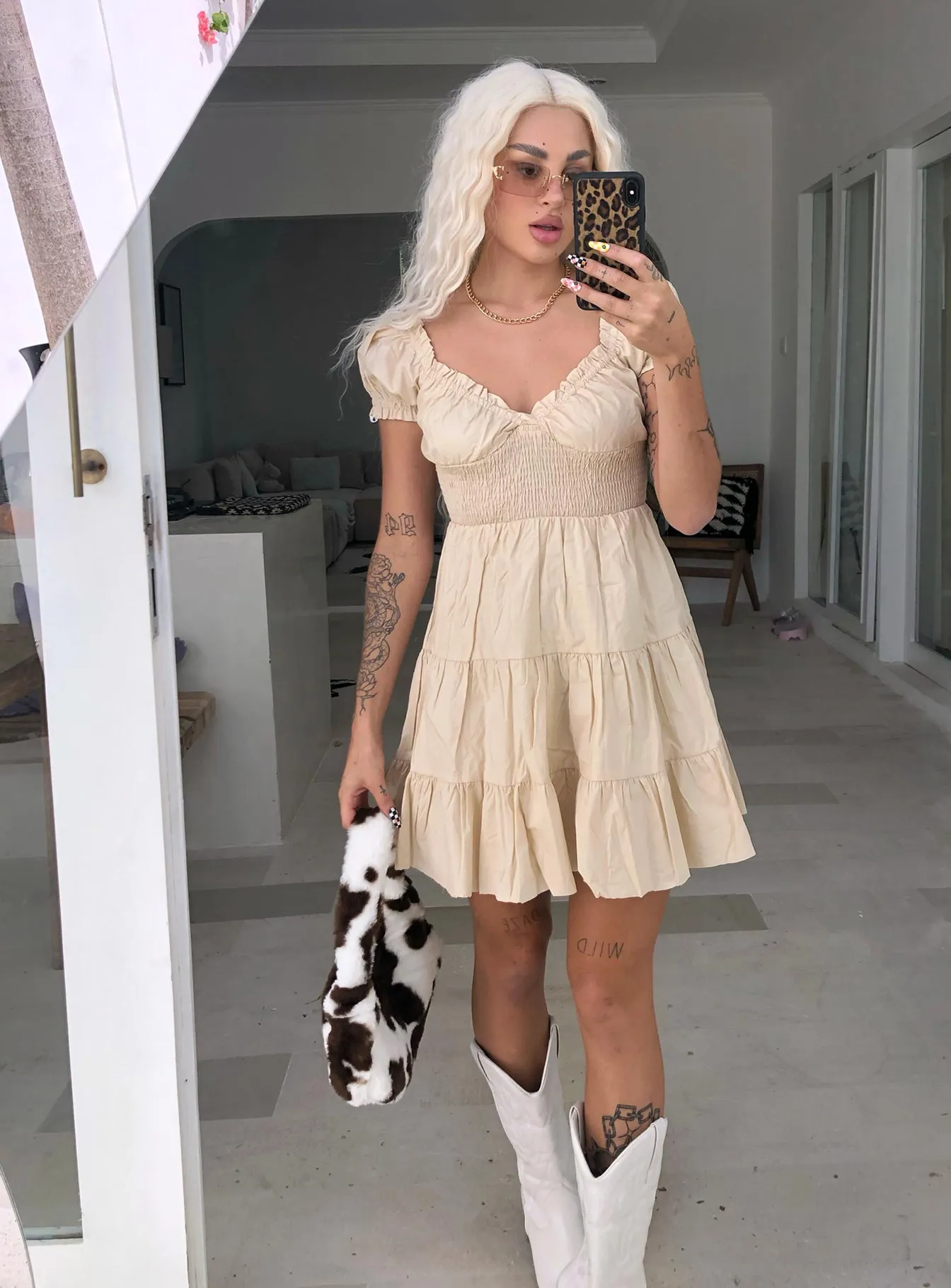 Daniela Mini Dress Beige Smart And Comfortable