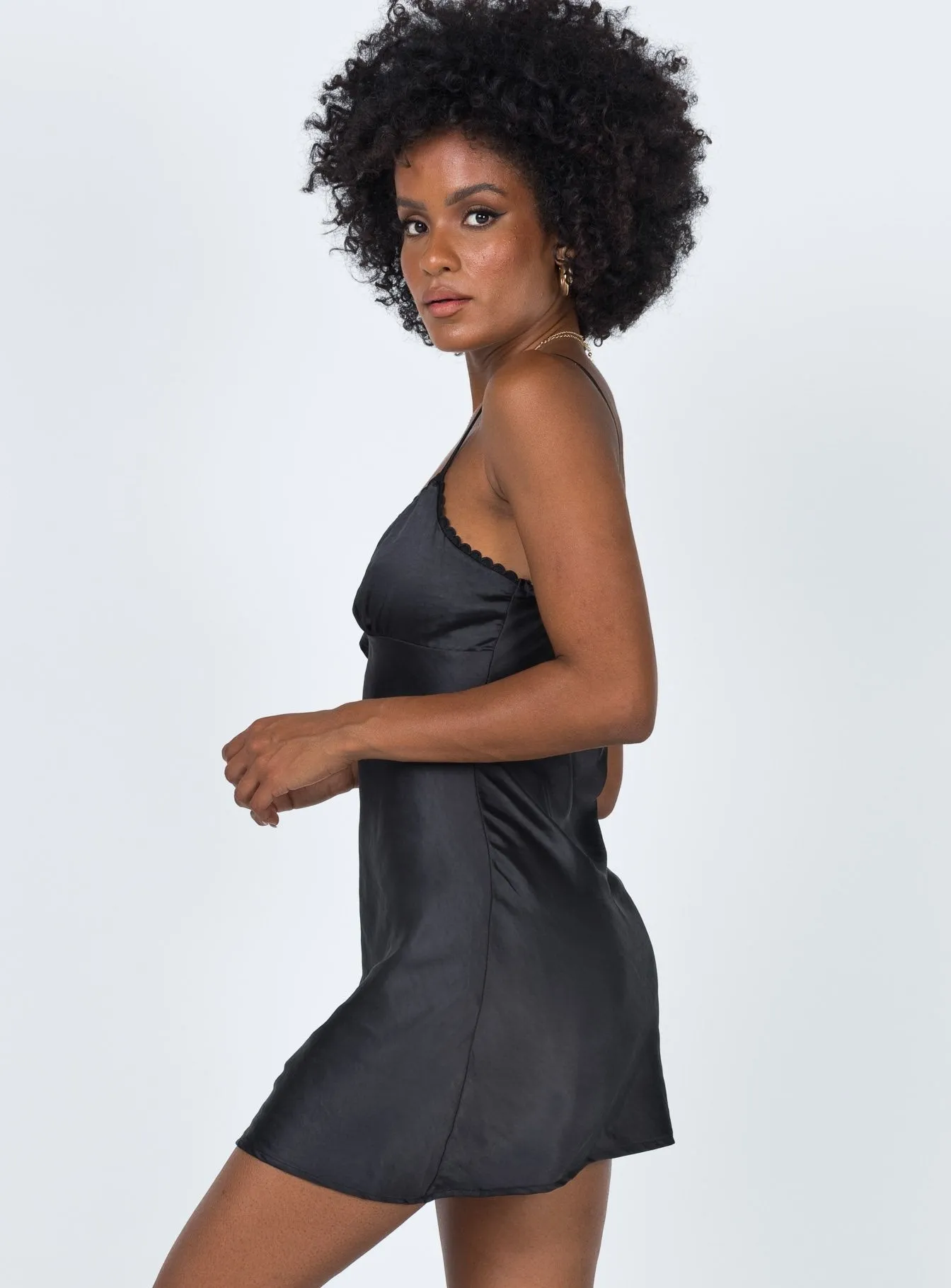 Roman Mini Dress Black Office Classic Tiered Skirt