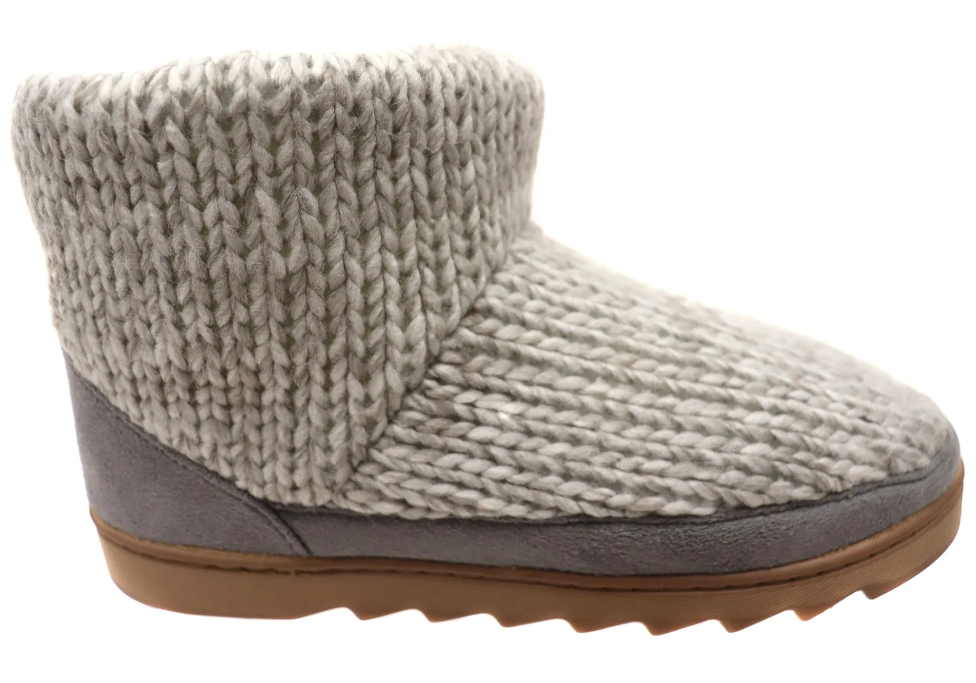 Rugged Built Comfort Seeker Dearfoams Womens Comfortable Whitney Knit Bootie Slippers