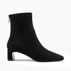 Demi Ankle Boot | Black suede Slip On