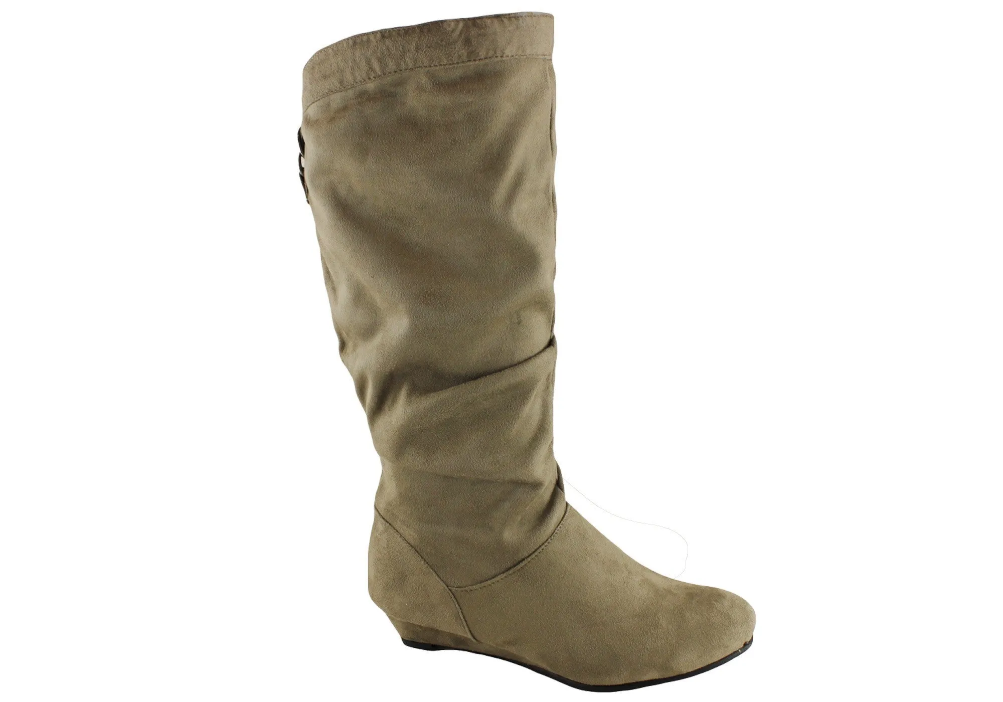 Eco Material Mountain Hike All Day Wear Isabella Brown Larsa Womens Mid Calf Boots