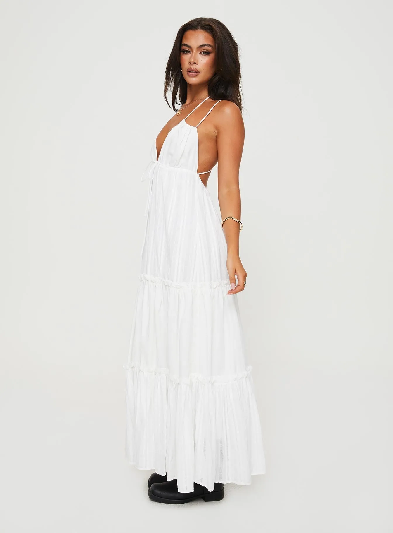 Desy Maxi Dress White All Day Ready Lawn Soft