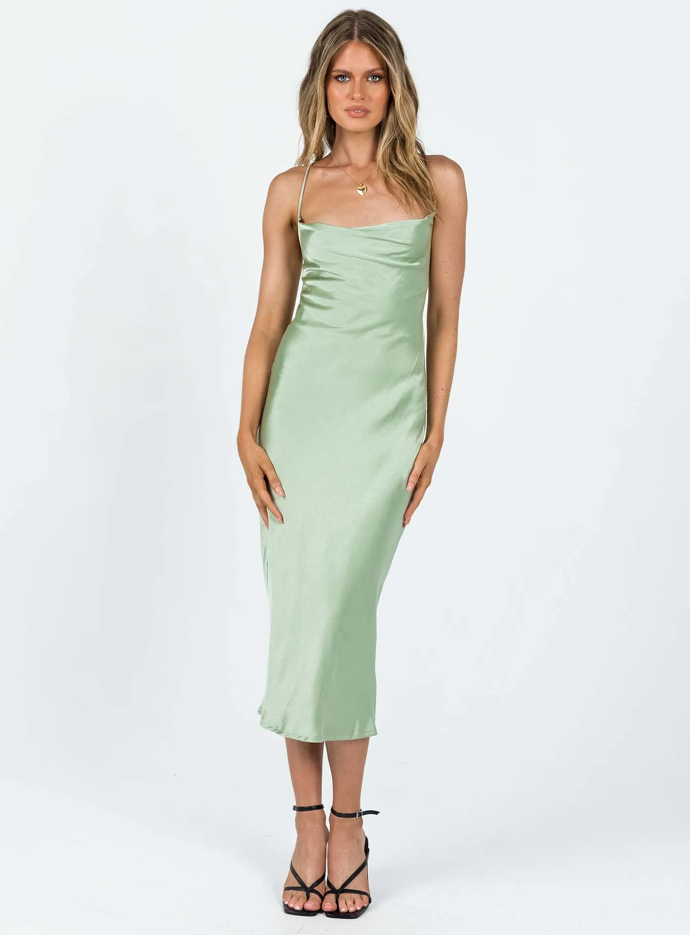Fallyn Midi Dress Green Calm Flow