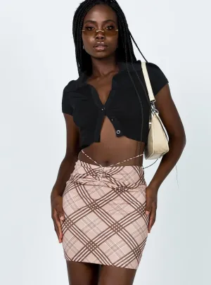 Dom Mini Skirt Brown Soft Touch