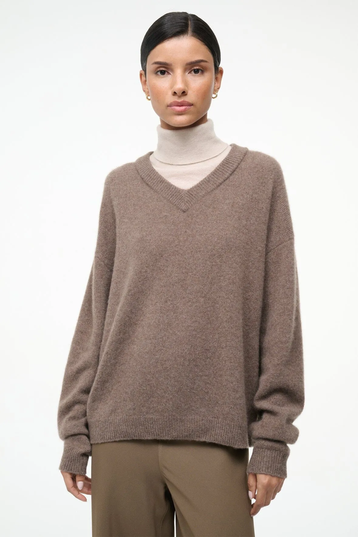 DORIS CASHMERE SWEATER | TRUFFLE Stay Cozy Tencel Blend Material