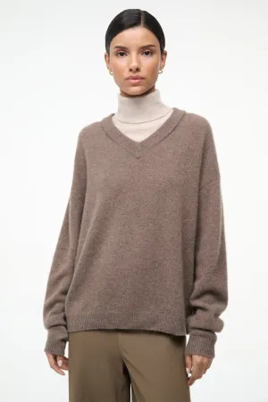 Turtle Neck Variant Durable Stitching DORIS CASHMERE SWEATER | TRUFFLE
