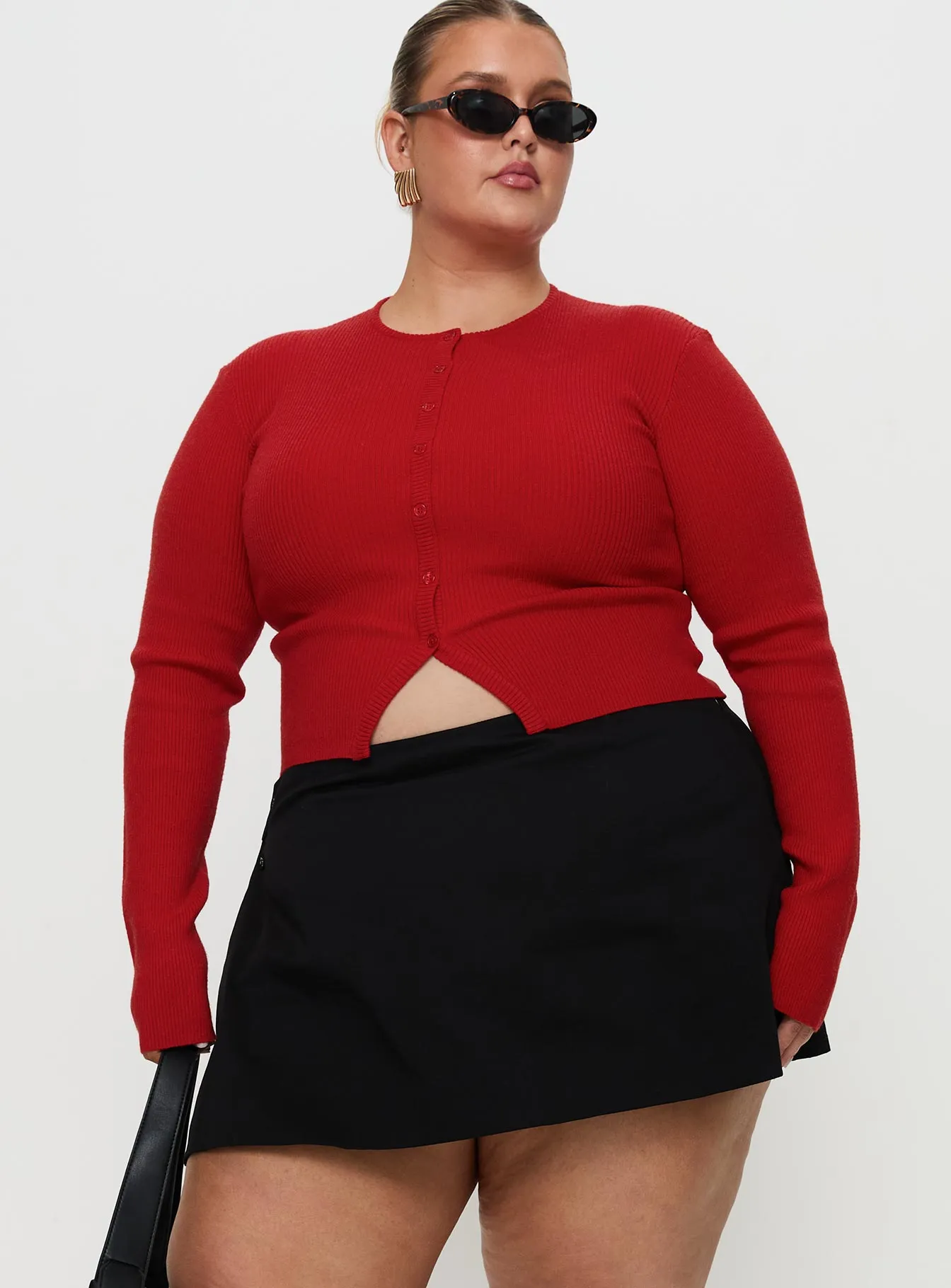 Daily Favorite Flowy Drape Sora Skort Black Curve