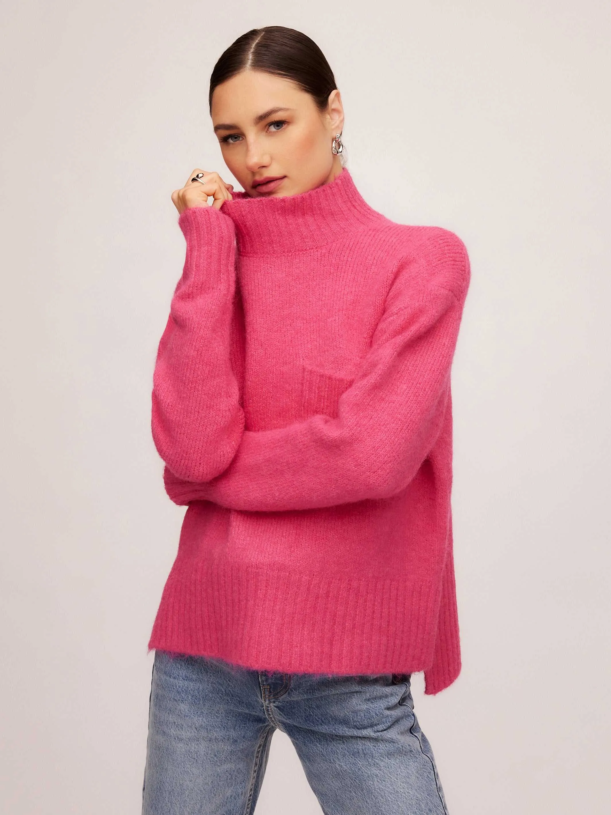 Knit Density Options No Fuss Colette Turtleneck Sweater
