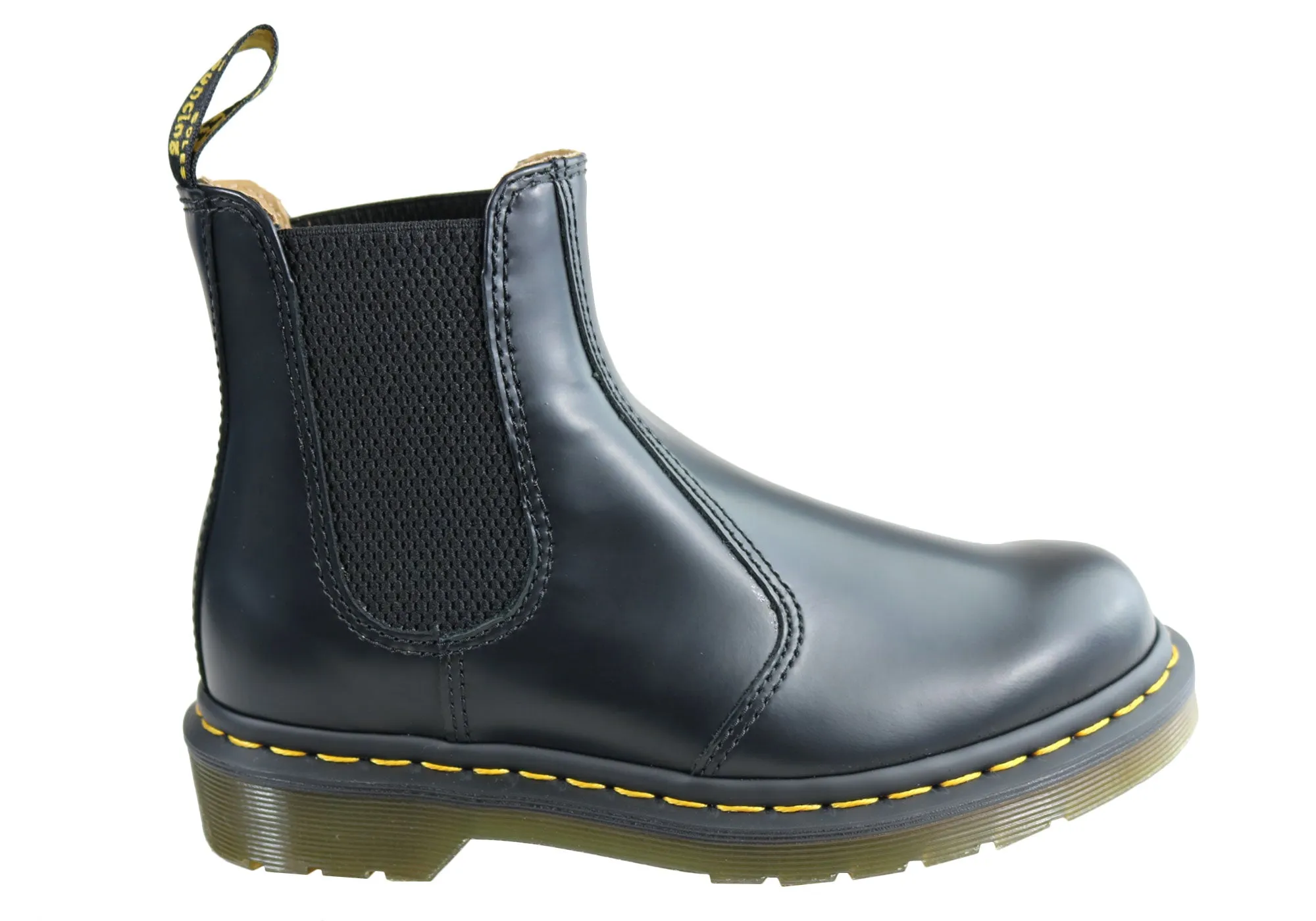 Dr Martens 2976 YS Black Smooth Unisex Leather Chelsea Boots Tourist Dual Density Outsole
