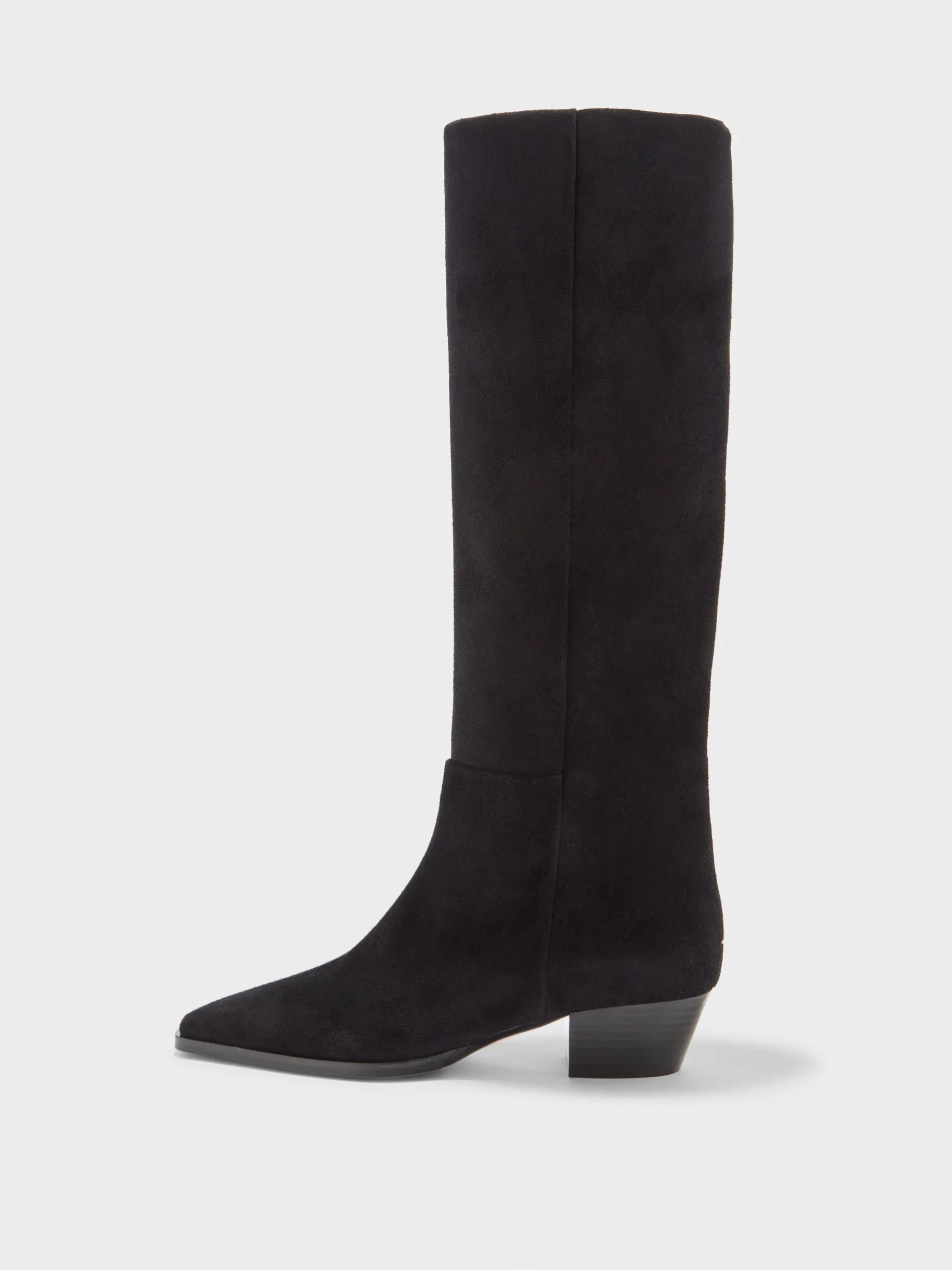 Medea Suede Knee-High Boots Shock Diffusing Heel Dry Comfort