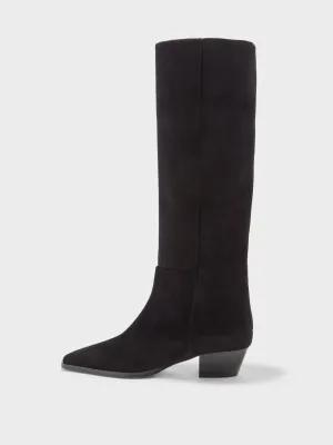 Medea Suede Knee-High Boots Shock Diffusing Heel Dry Comfort