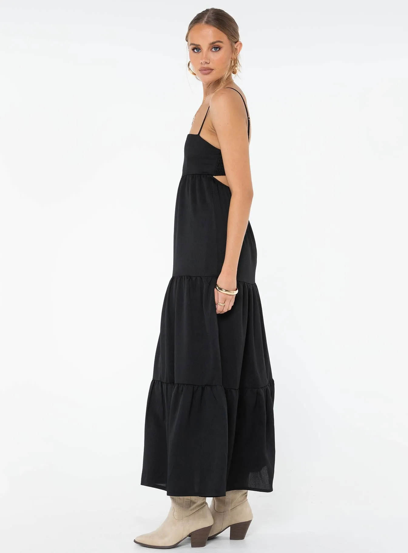 Bless Touch Dunster Maxi Dress Black