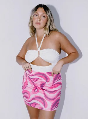 Light Touch Reinforced Hems Tuscany Mini Skirt Pink