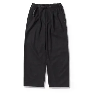 No Iron And Wander Womens Rewool Tweed Wide Pants Dark Gray