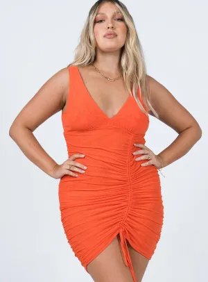 Premium Look Effortless Look Avari Mini Dress Orange