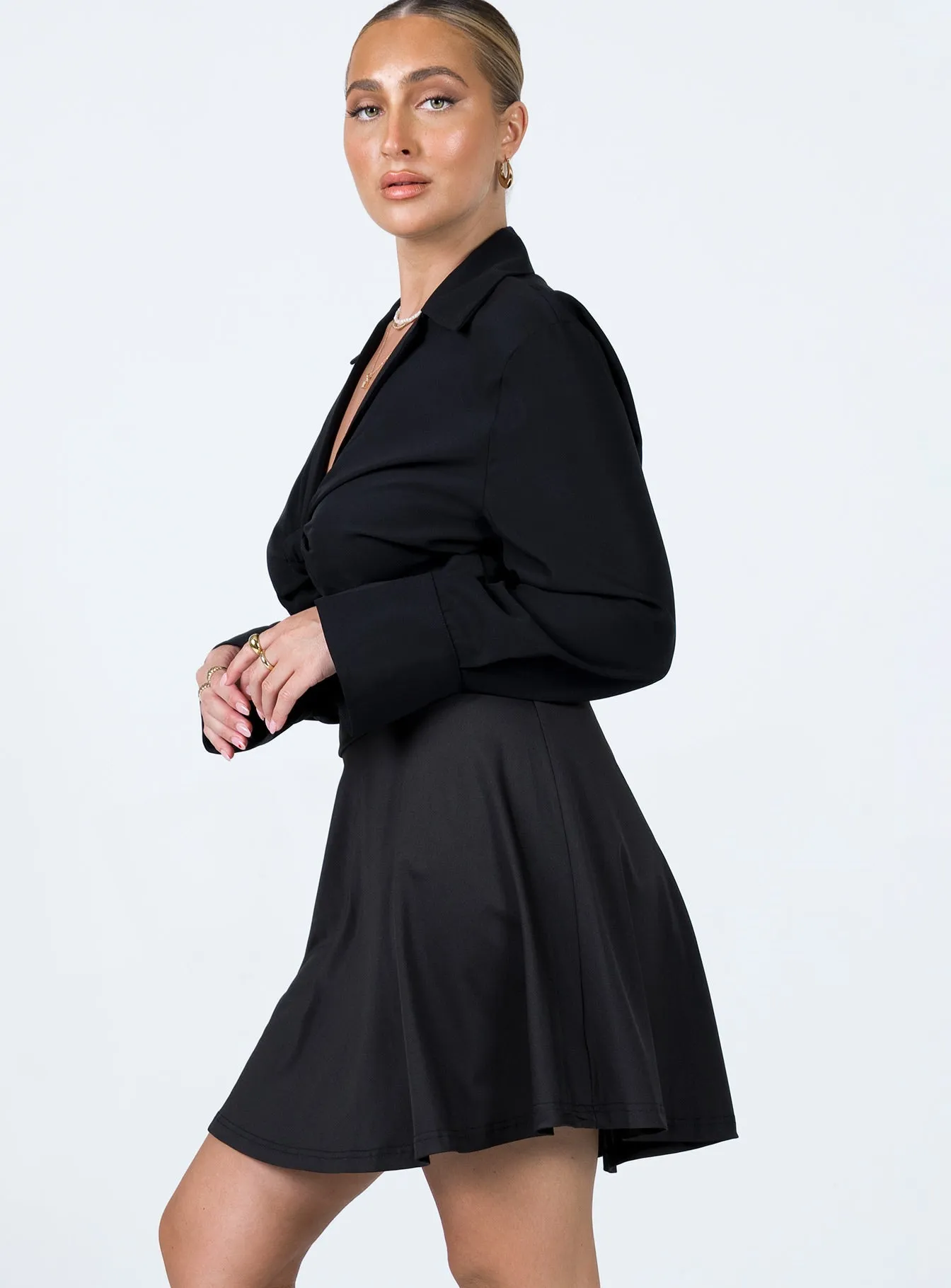 Em Mini Skirt Black Side Pockets