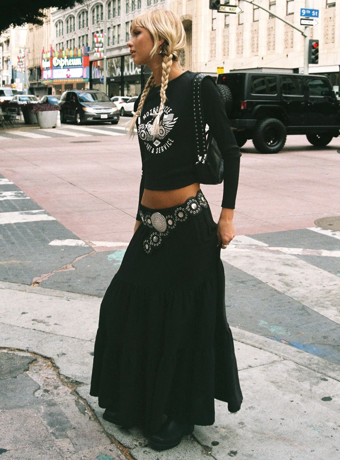 Hale Midi Skirt Black Weekend Vibes