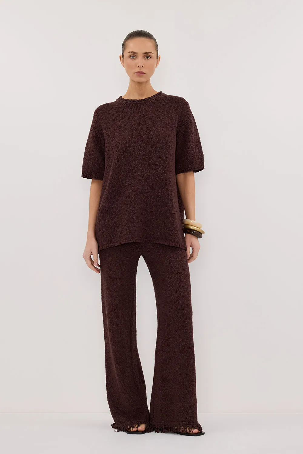 SUE CHOC OVERSIZED KNIT TEE Stylish piece Sleek Design Fit