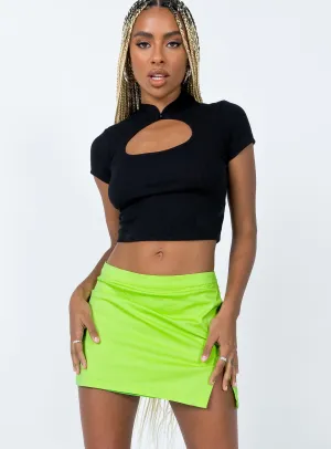 Aisha Mini Skirt Green Urban Style Casual Style