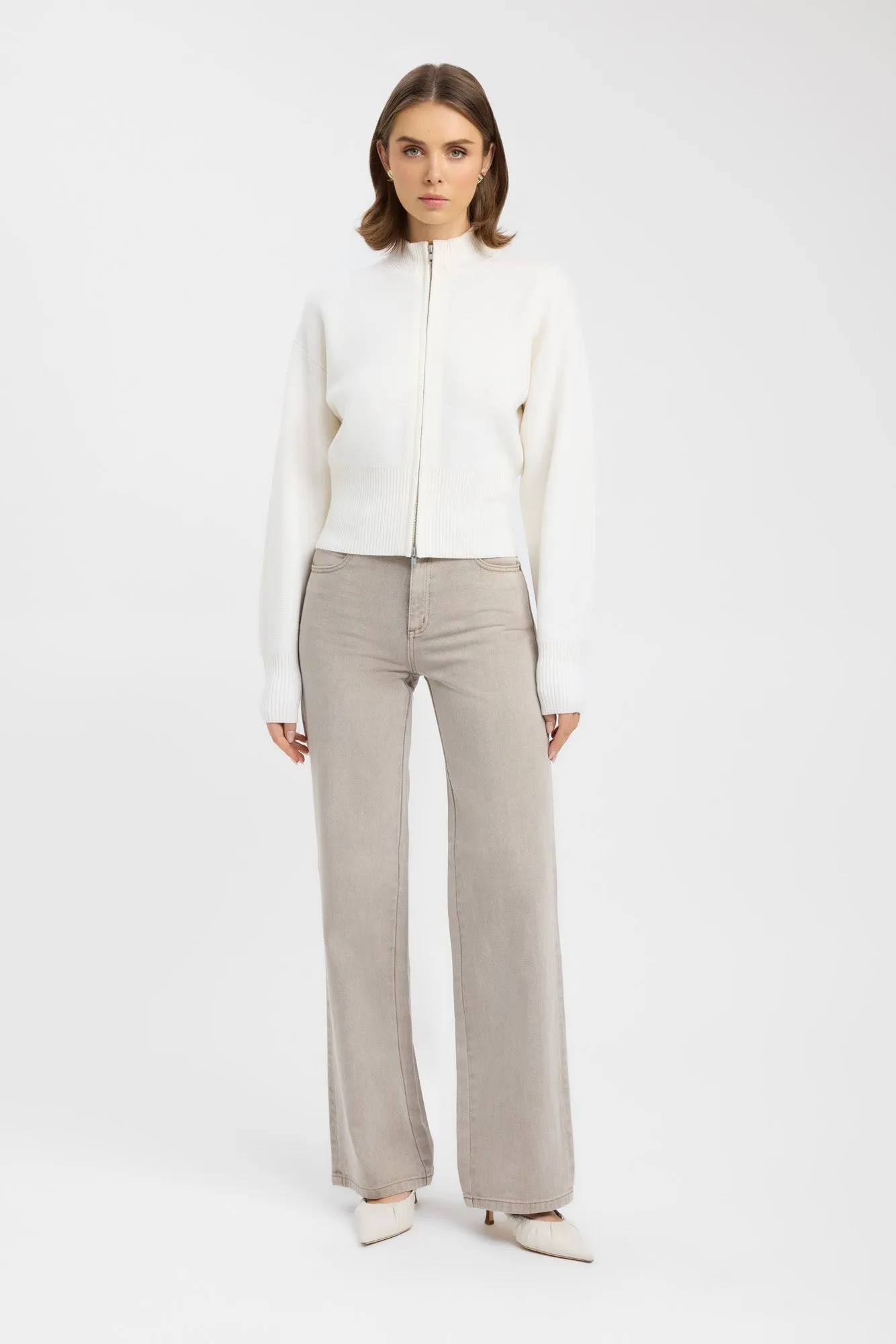 Dalton Zip Cardigan Elastic Edging Travel Light